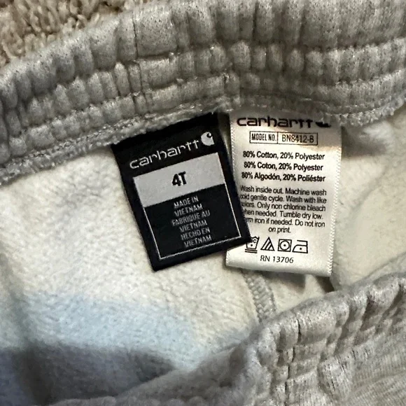 Carhartt Kids Heather Gray Sweatpants - Picture 2 of 3